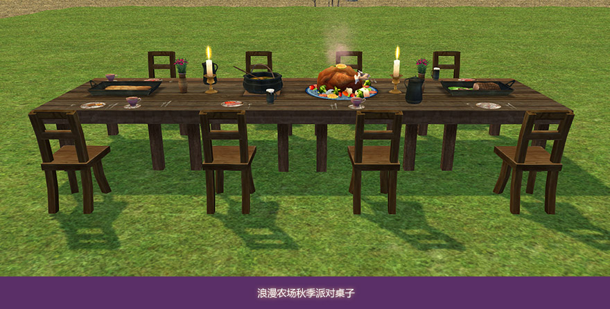 浪漫农场秋季派对桌子